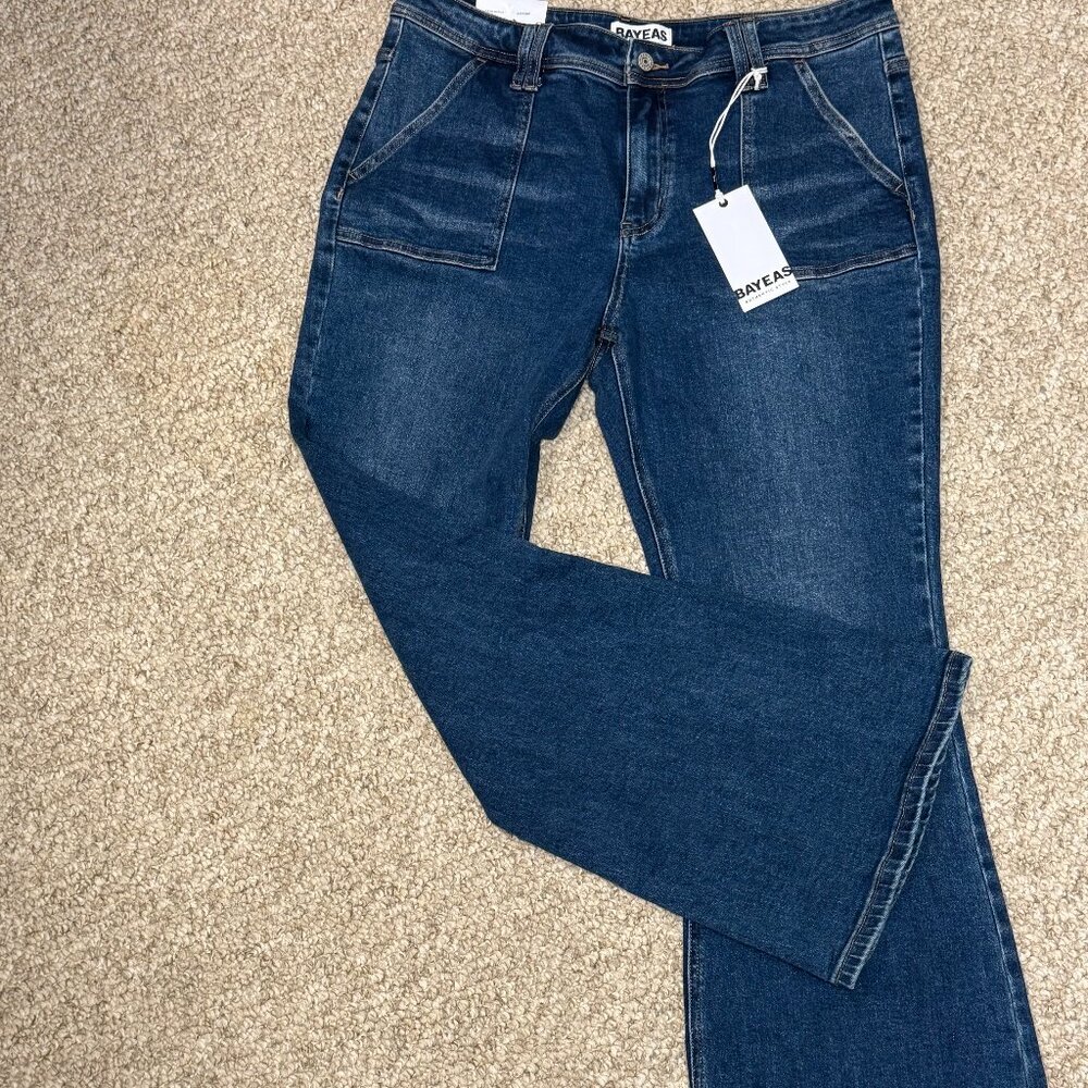 Jess Low Rise Flare Deep Sea Denim